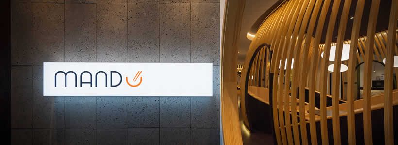 SMLXL-design signs the interiors of Korean Mandu Restaurant.