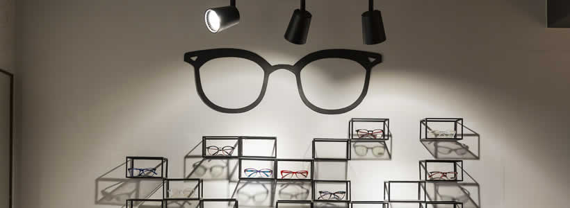 Sync Design Studio designed the Optics Express store