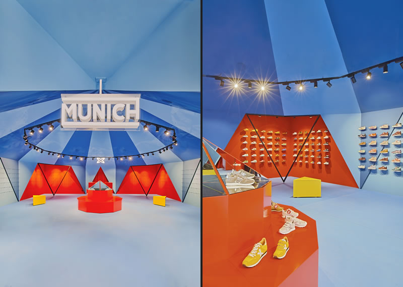 Il progetto per lo store Munich di Getafe, curato dallo Studio Animal, ricorda la struttura di un tendone da circo