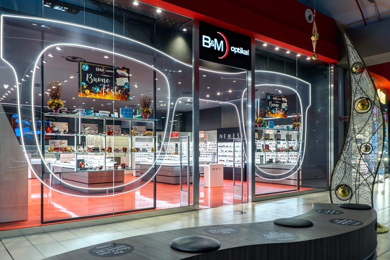 Il nuovo format per i negozi B&M Optikal realizzato dallo Studio Poiesis