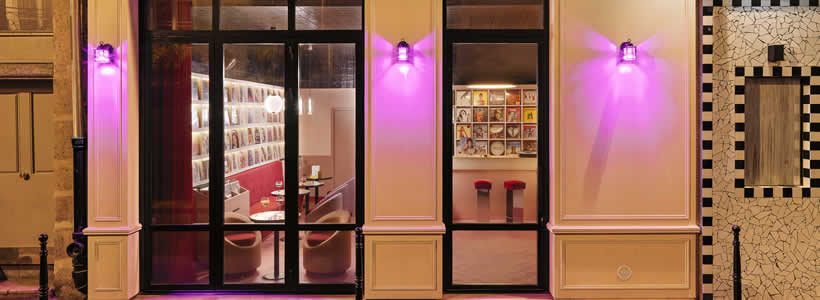 La luce di Horo per il mood disco club del nuovo Rupture Store e Cafè a Parigi progettato da Pierre Gonalons
