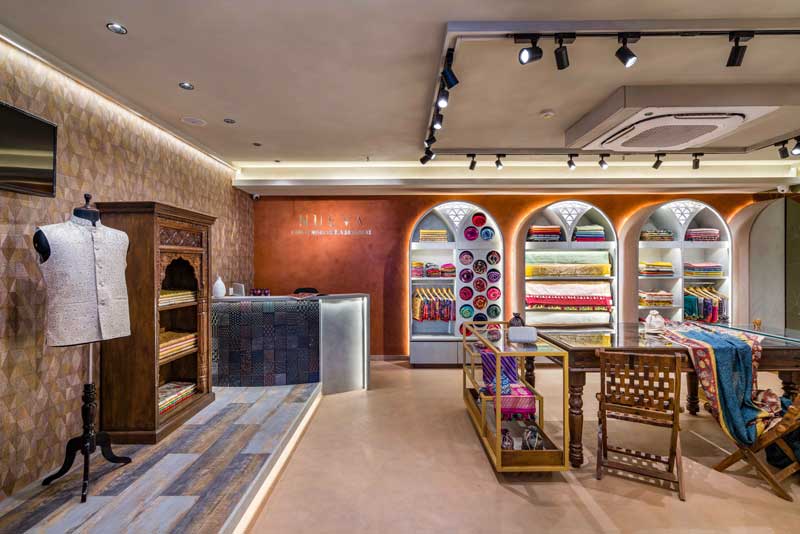 Progetto di interior per la boutique indiana NUEVA