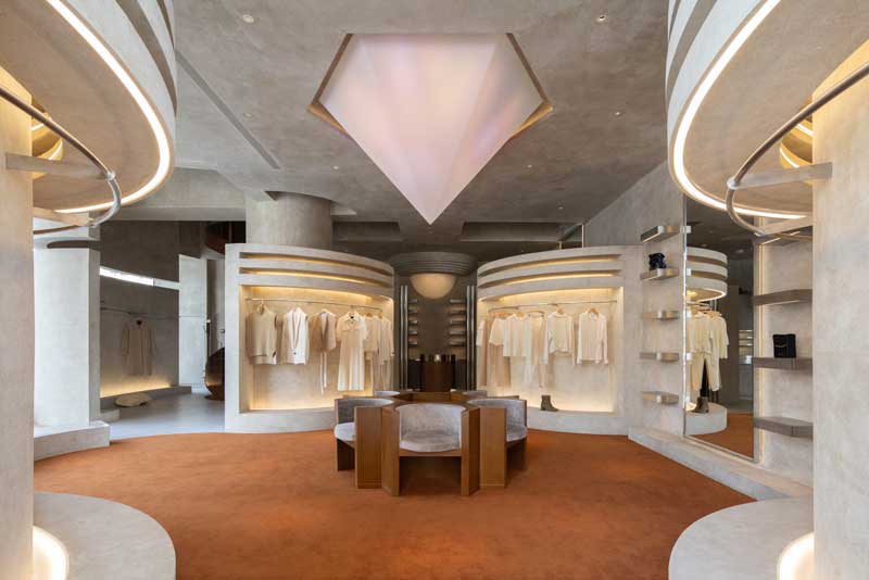 Liang Architecture Studio creates retrofuturistic boutique in Hangzhou