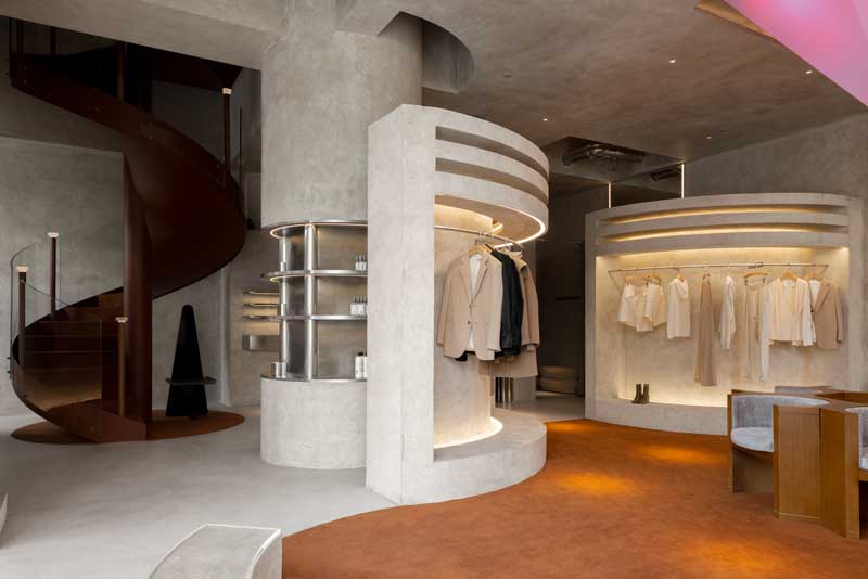 Liang Architecture Studio creates retrofuturistic boutique in Hangzhou
