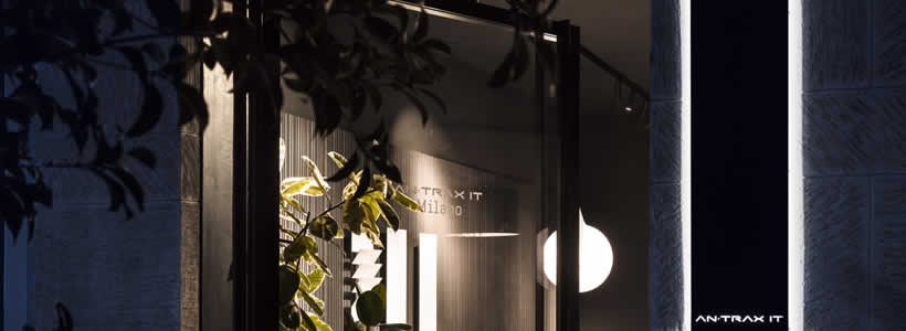 Victor Vasilev designs a total black showroom for Antrax IT in Milan