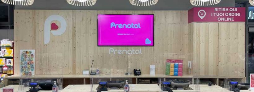 Prénatal: nuova veste, personalizzazione e un tocco digitale per lo storico negozio a Cernusco sul Naviglio.