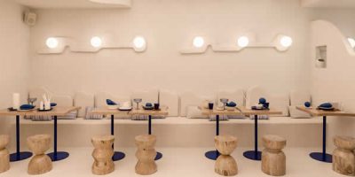 Masquespacio uses tradition & technology for Greek fast good restaurant Egeo