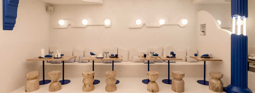 Masquespacio uses tradition & technology for Greek fast good restaurant Egeo