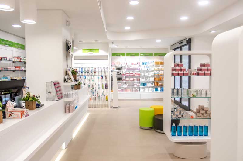 Interior design for Solinas Pharmacy in Cagliari