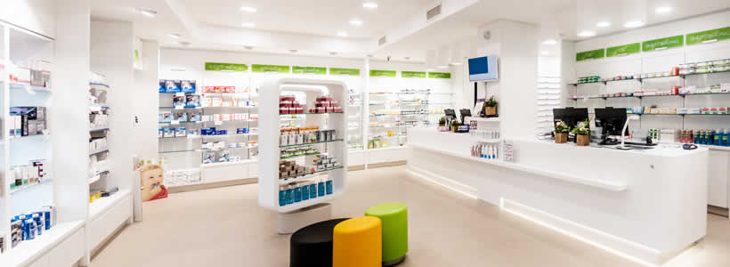 Progetto di interior design per la Farmacia SOLINAS di Cagliari