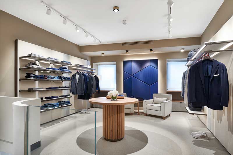 new Kiton boutique in Rome designed by B+Architects