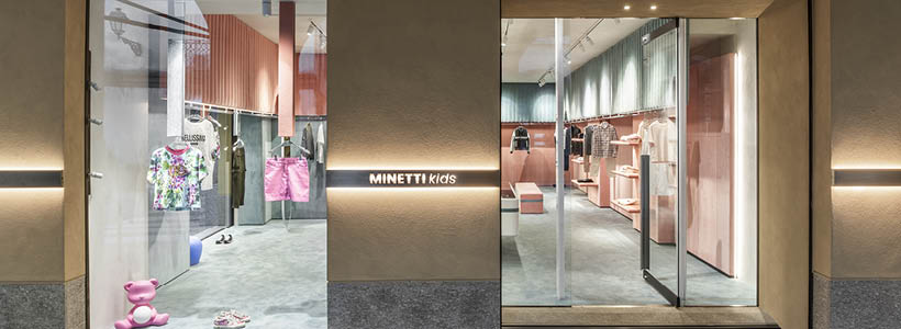 Lo studio Cardinali & Gazzabin Architects firma la boutique Minetti Kids