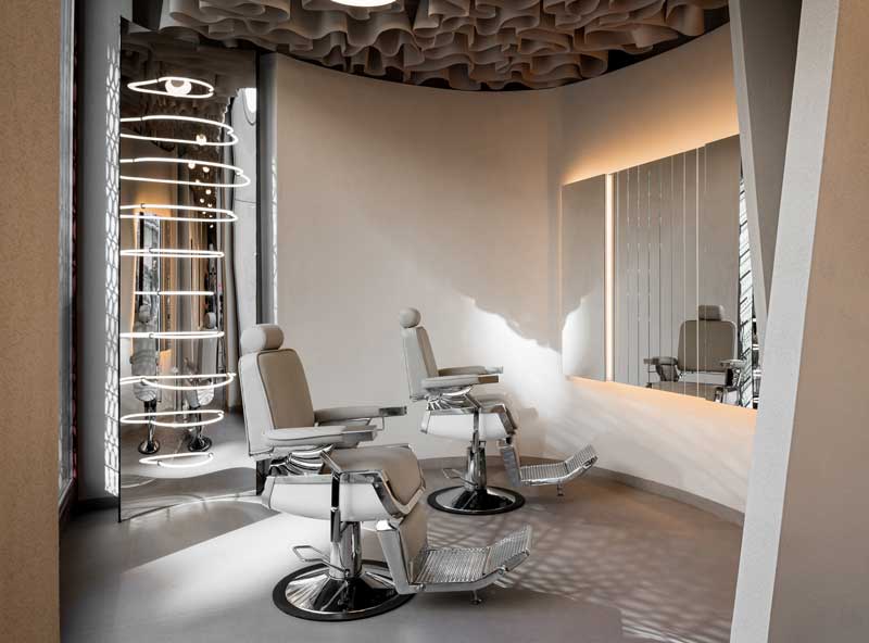 hair salon interiors by Noke Architects