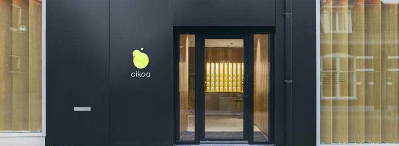 progetto di interni e identità grafica del centro massaggi oikoa