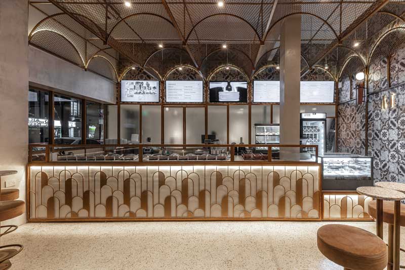 Hitzig Militello architects designed Antiche Tentazioni ice creame shop