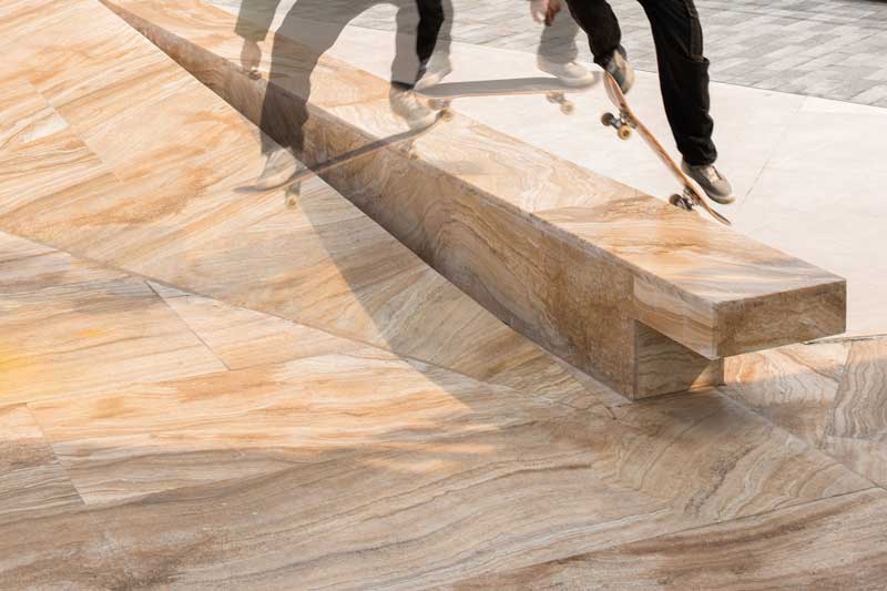 Various Associates has created an indoor-outdoor gathering space for skateboarders