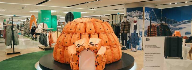 BAGLOO INSTALLATION BY WRKS AGENCY FOR DB AT PRINTEMPS HAUSSMANN