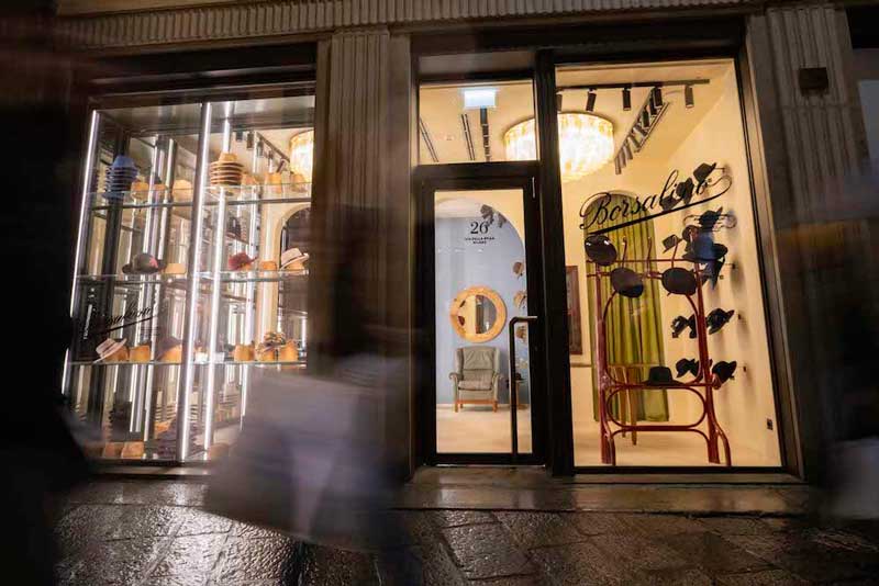 Boutique Borsalino in via della Spiga a Milano