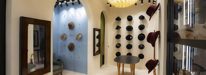 Boutique Borsalino in via della Spiga a Milano