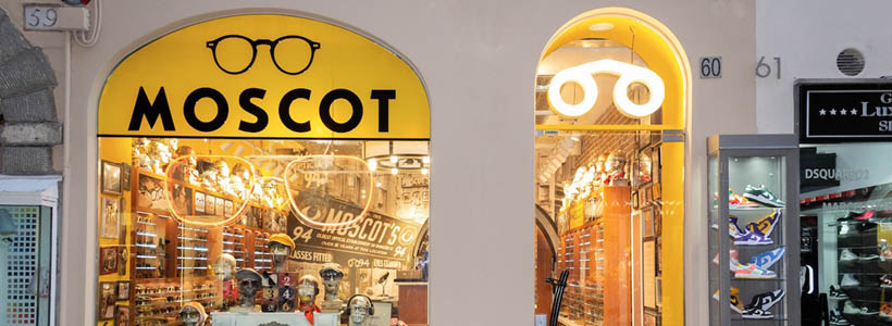 negozio MOSCOT di via Frattina a Roma
