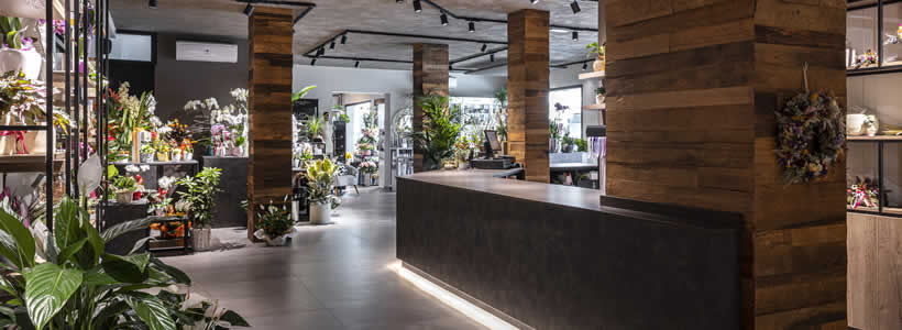 Collezione Moov di Ceramiche Keope per i rivestimenti della Fioreria Battistella