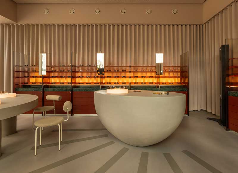 NOKE Architects designs Take A Look an optical store with select ranges of brand-name eyeglass