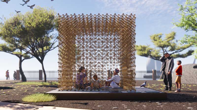 Sustainable teahouse made from food waste will be on display at Venice Architecture Biennale 2023