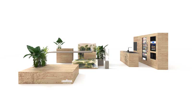 Oasi iTierra! un nuovo concept di aree break, voluto da Lavazza e disegnato da Progetto CMR