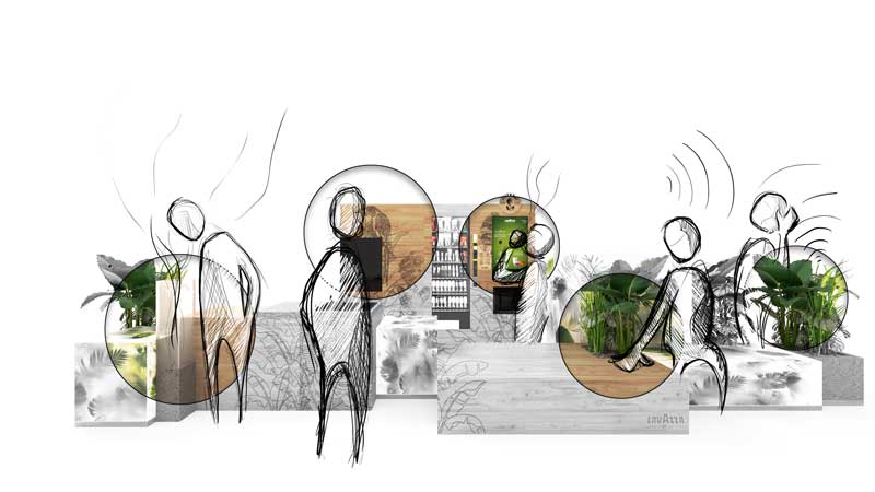 Oasi iTierra! un nuovo concept di aree break, voluto da Lavazza e disegnato da Progetto CMR