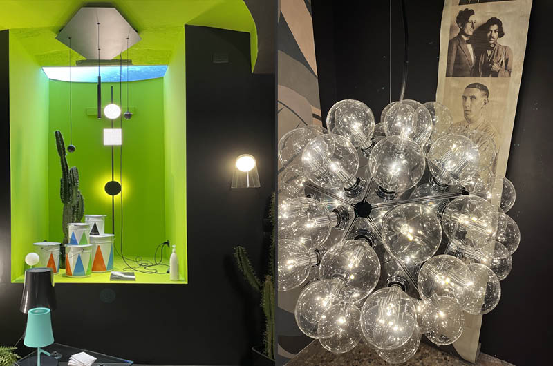 Allestimento showroom Casa delle Lampadine Torino lighting design esposizione