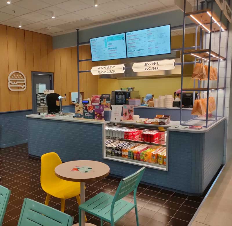 sistema costruttivo per il food service“POP UP CAFE”, brevettato da Augusto Contract