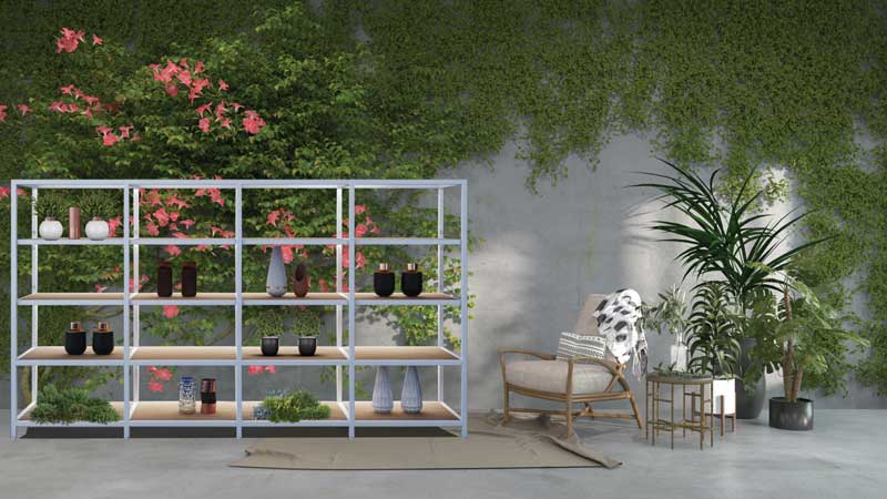 Polytop shelf stands out