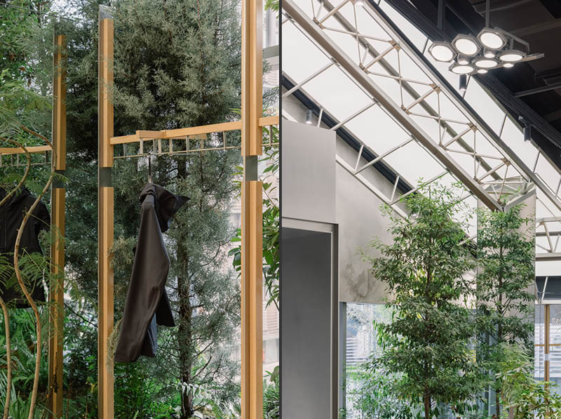 The "Rainforest Roaming" section on the second floor showcases the ARC'TERYX's Endorphin and Traverse collections