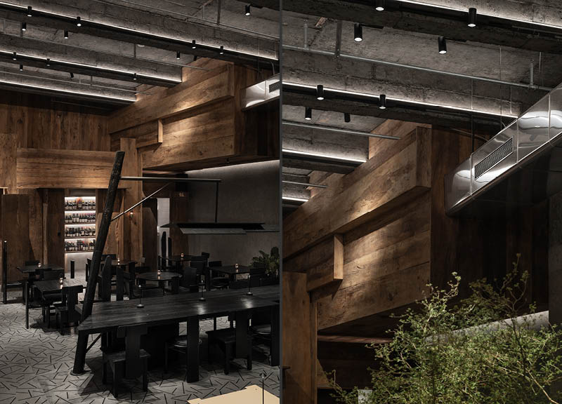 The project concept began with a hand-drawn organic variant of a dining table, which led to the discovery of a dining atmosphere that isin harmony with nature