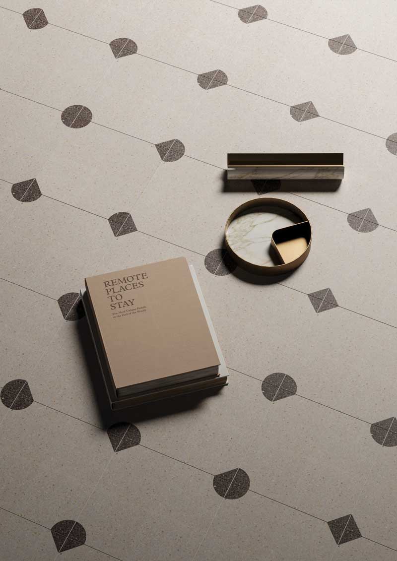 Terrazzo tiles collection Optical Trips range Vertice