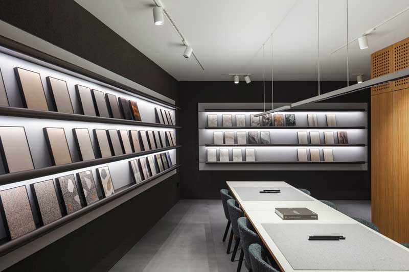 The Material Library of  Ceramica Sant’Agostino showroom