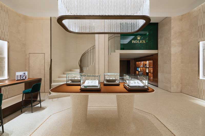 Rolex boutique in the Galleria Vittorio Emanuele II in Milan designed by ACPV Architects