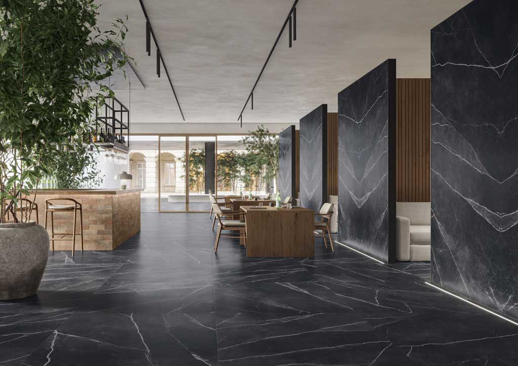 Marmora Casalgrande Padana gres porcellanato effetto marmo con venature materiche