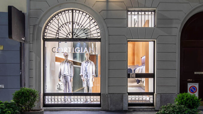 Vetrine boutique Cortigiani a Milano