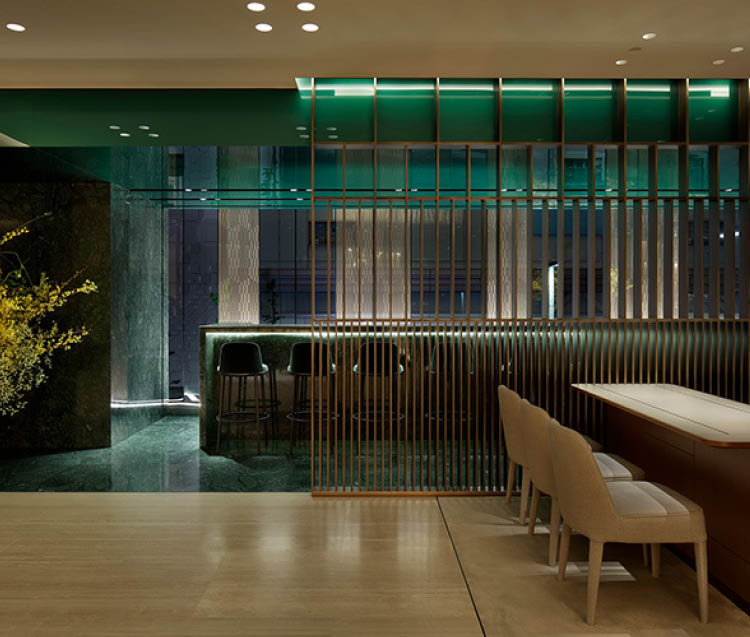 Night view of Rolex Tower Ginza with illuminated facade, Tokyo