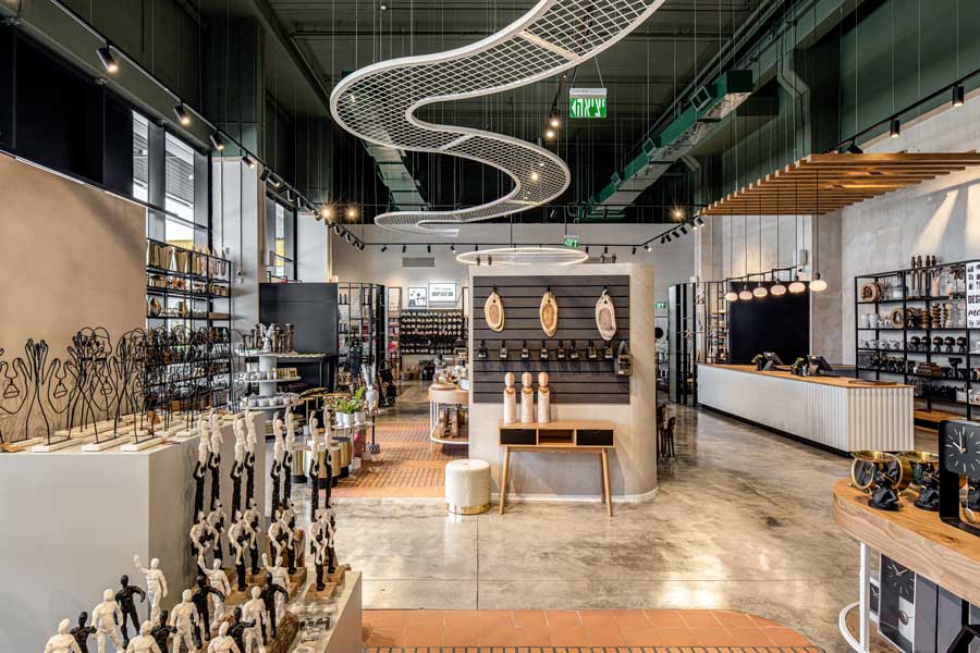 Concept store Havaya Home con sistema espositivo integrato