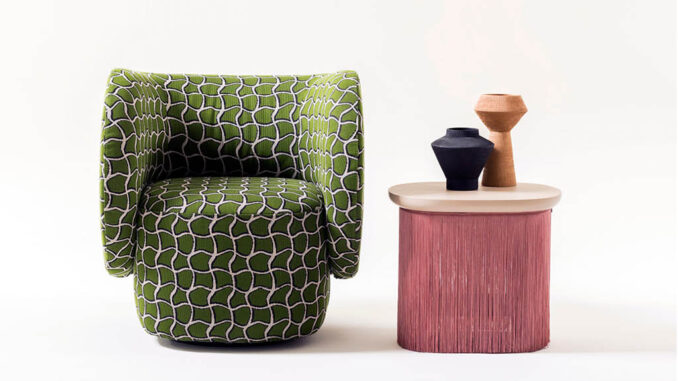 poltroncina Cala disegnata da Simone Cagnazzo per Liu Jo Living