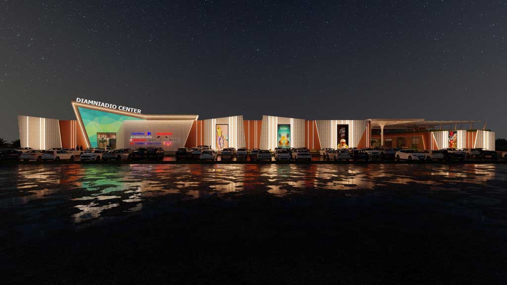 Diamniadio Mall in Dakar by night