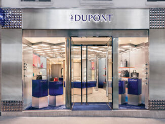 vetrine del nuovo negozio S.T. Dupont a Parigi progettato da Sybarite