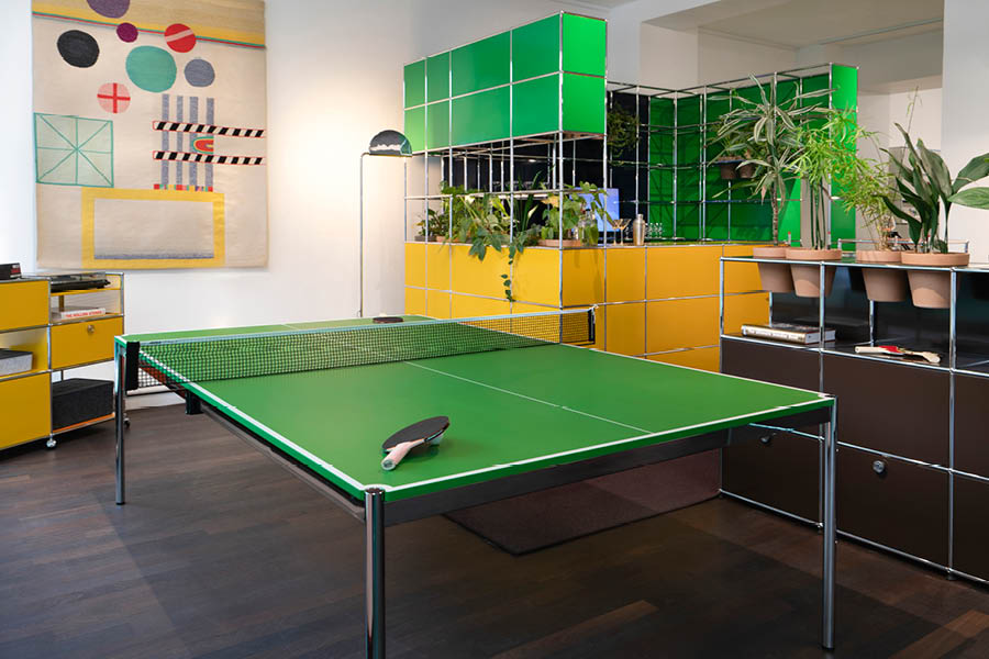 Allestimento showroom parigino USM Modular Furniture in occasione dei Giochi Olimpici