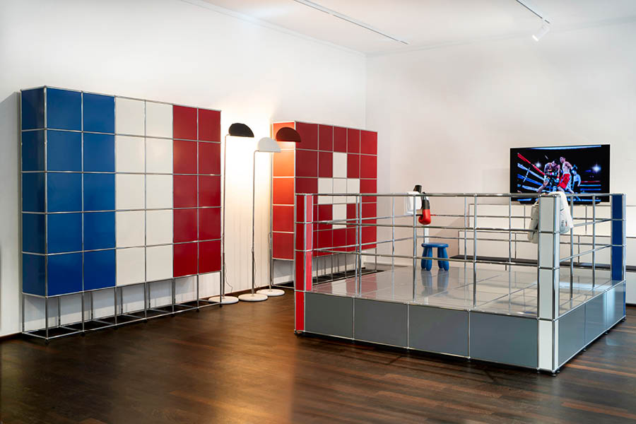 Allestimento showroom parigino USM Modular Furniture in occasione dei Giochi Olimpici