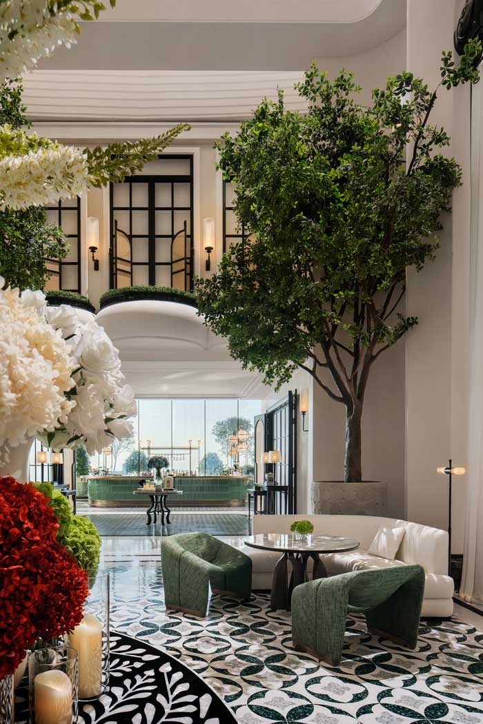 Reception hall of the Shangri-La Nanshan hotel in Shenzhen