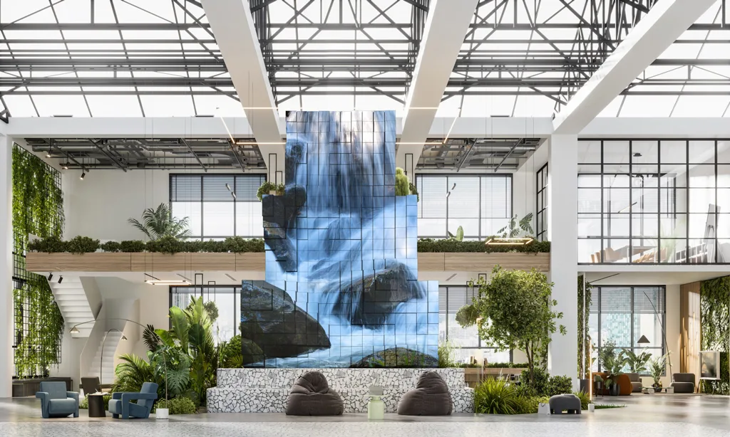 Installazione realizzata con LG Kinetic LED