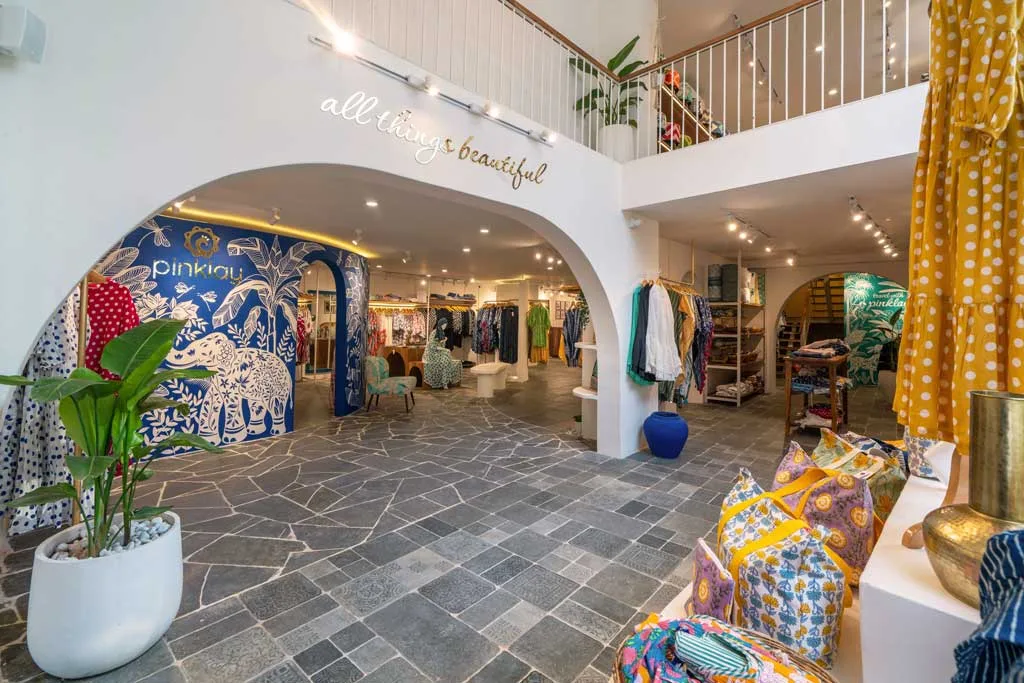 View of the store from the double height space