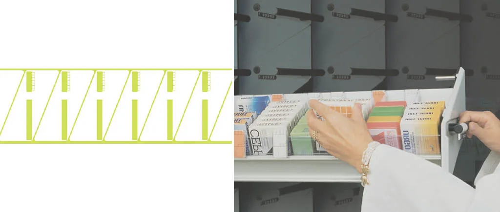 ERGOS drawers – Pharmacy storage system with FIFO (First-In, First-Out) technology